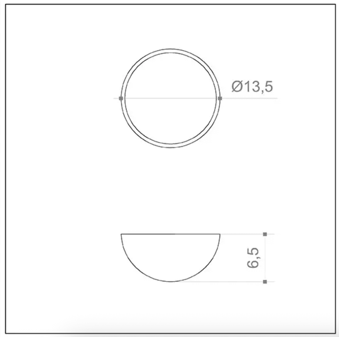 Medium Bowl Concrete & Gold Leaf